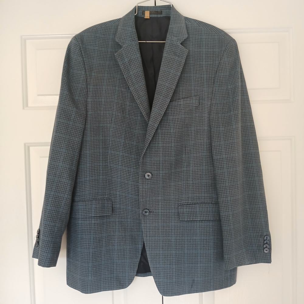 Austin Reed Men's Blue Checkered Blazer